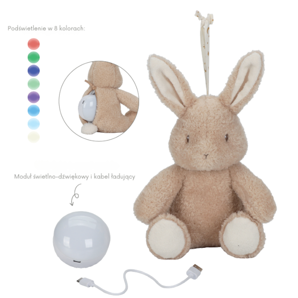 Królik interaktywny Newborn Naturals Little Dutch
