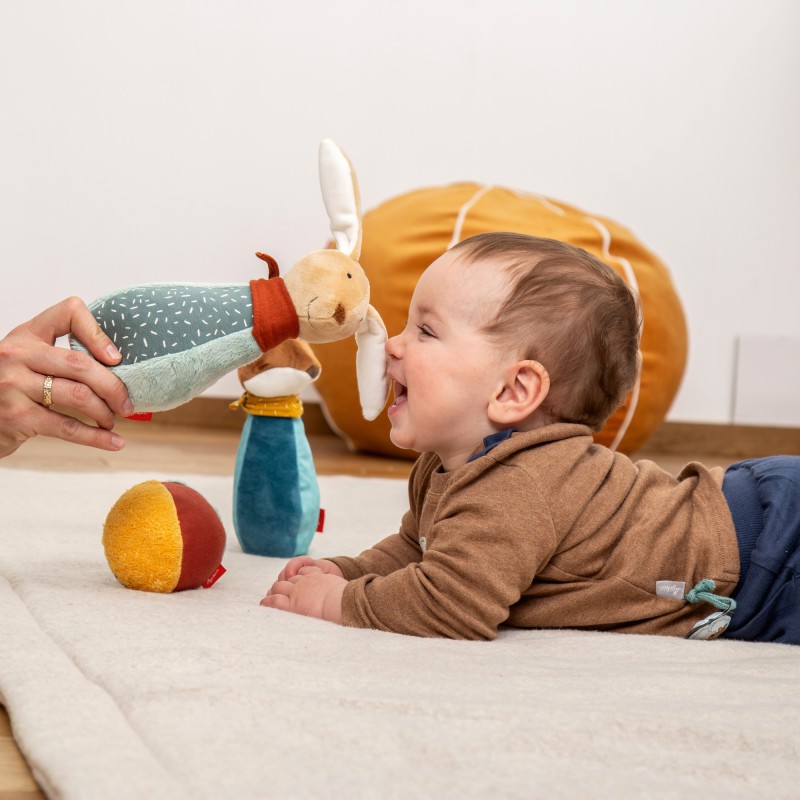 Zestaw miękkie Kręgle dla dzieci pluszowa zabawka rozwojowa gra sigikid