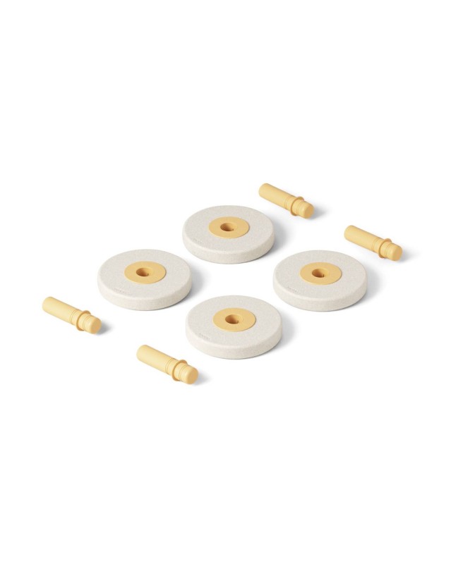 Zestaw 4 piankowych kół Sand Grey / Honey Yellow MODU