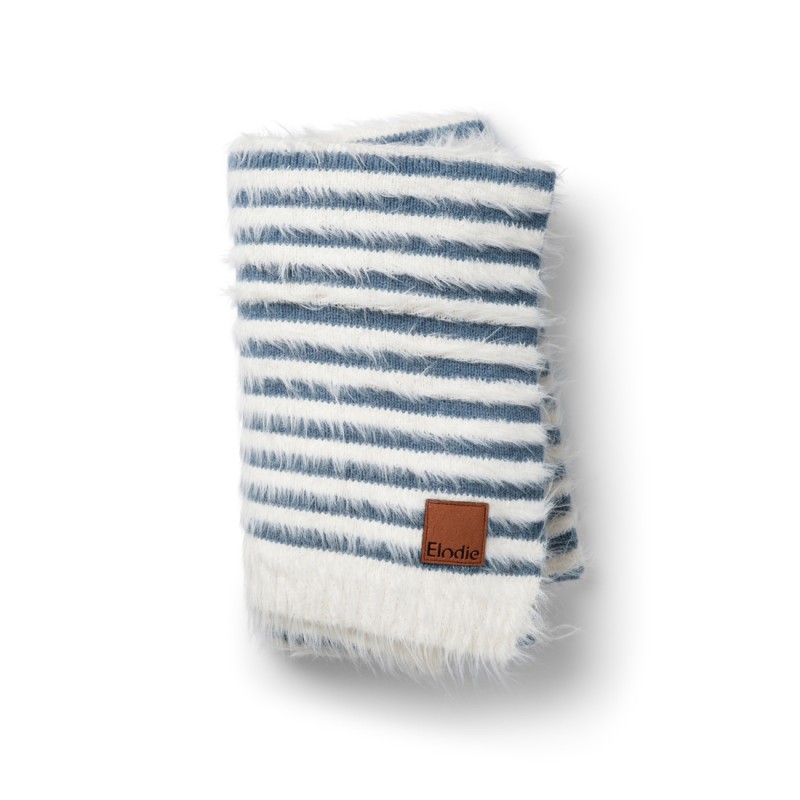 Kocyk Furry Knit Berry Blue Elodie Details