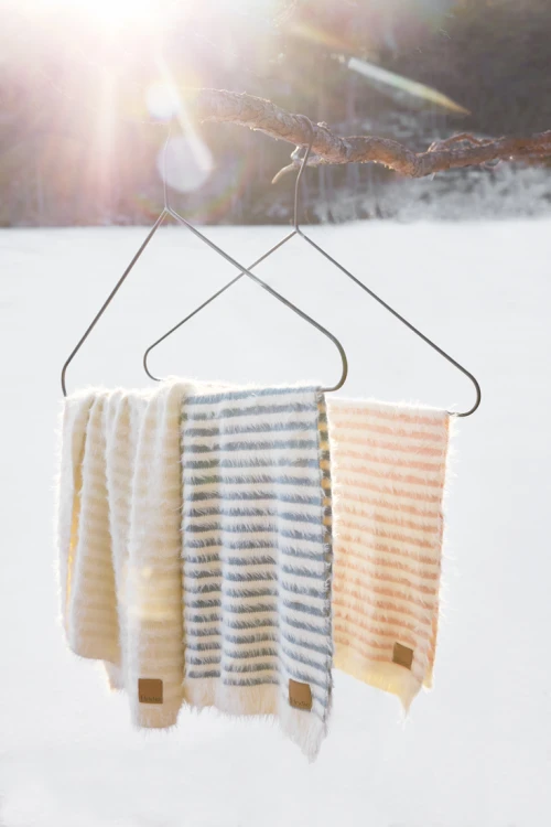 Elodie Details - Kocyk Furry Knit - Faded Rose