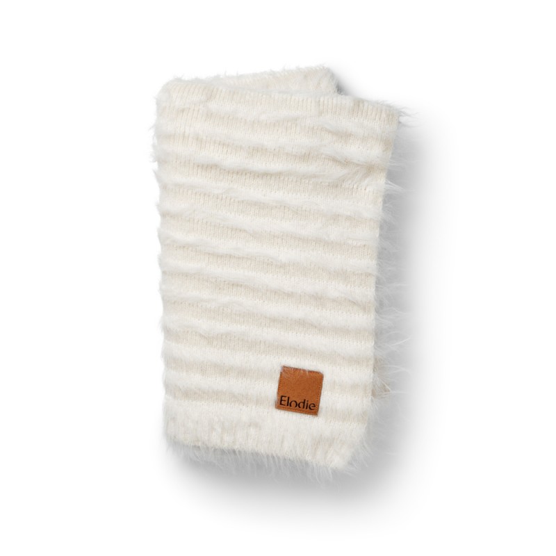 Kocyk Furry Knit Vanilla White Elodie Details