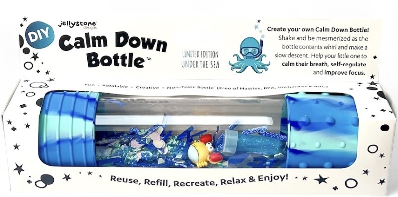 Butelka sensoryczna DIY Under the sea Ocean Jellystone Designs