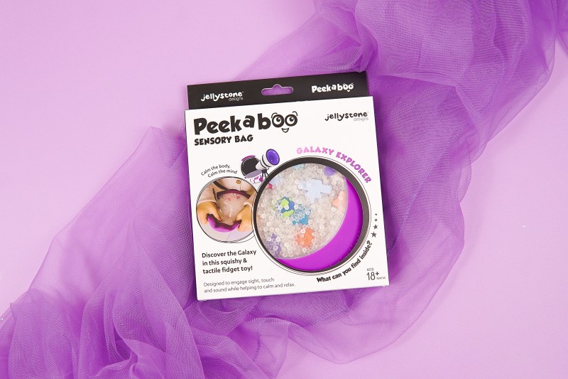 Sensoryczny dysk z figurkami A-Ku-Ku! Peekaboo Galaktyka Jellystone Designs