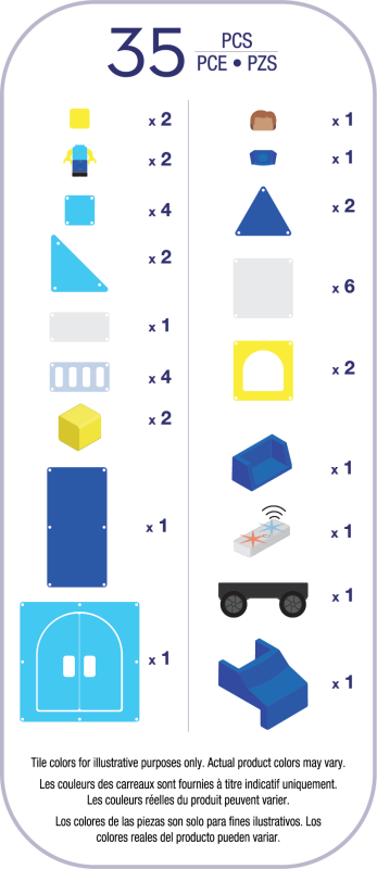 Klocki Magnetyczne Police Station 35 el. MAGNA-TILES