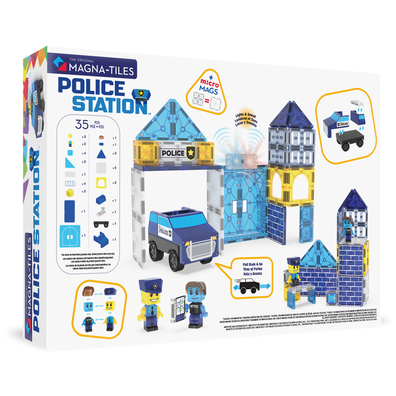 Klocki Magnetyczne Police Station 35 el. MAGNA-TILES