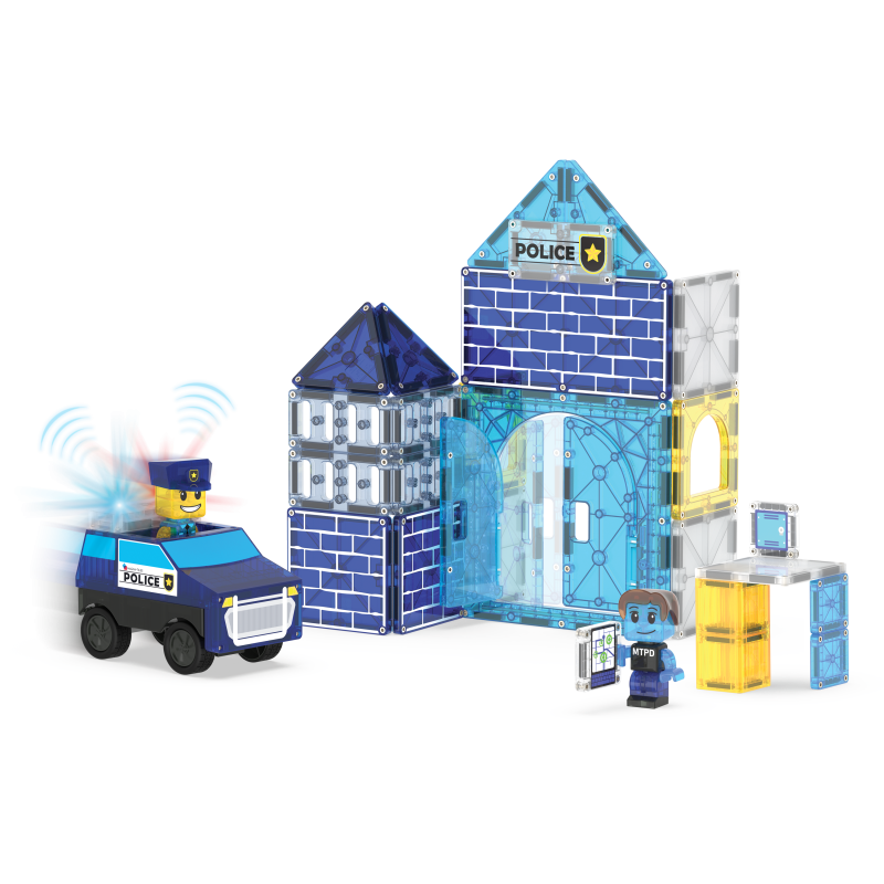 Klocki Magnetyczne Police Station 35 el. MAGNA-TILES