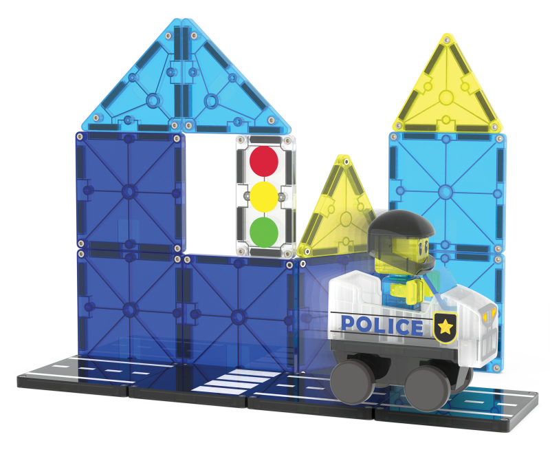 Klocki Magnetyczne Police Patrol 20 el. MAGNA-TILES