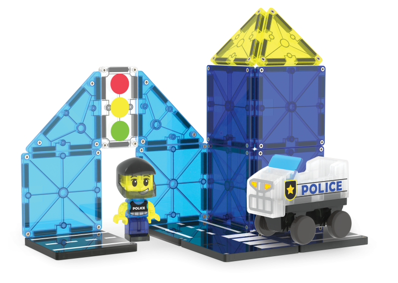 Klocki Magnetyczne Police Patrol 20 el. MAGNA-TILES