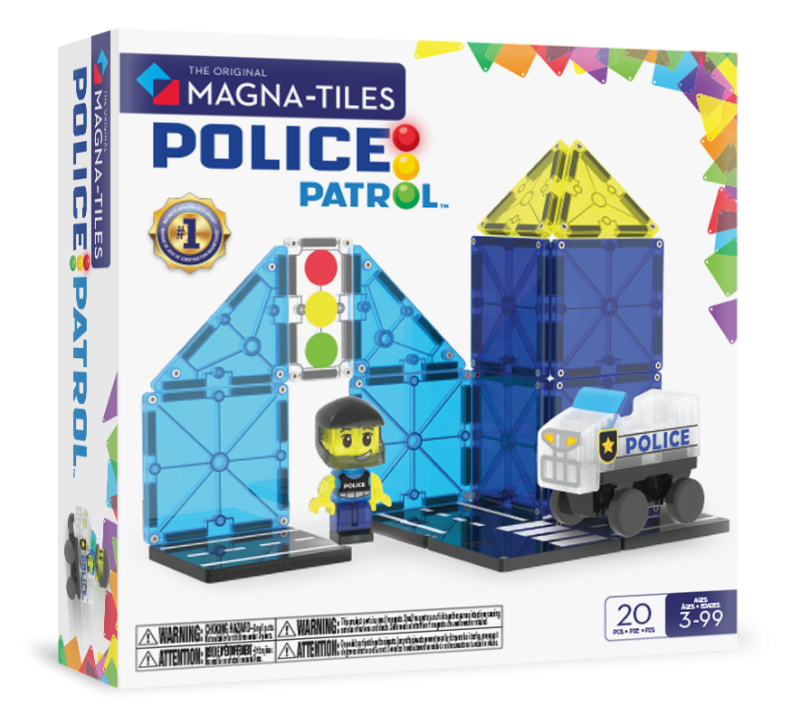 Klocki Magnetyczne Police Patrol 20 el. MAGNA-TILES