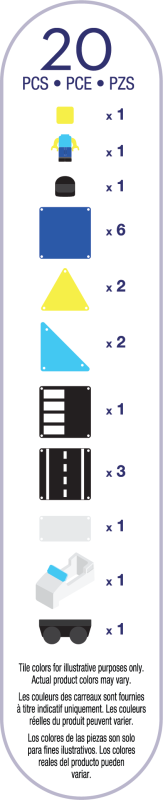 Klocki Magnetyczne Police Patrol 20 el. MAGNA-TILES