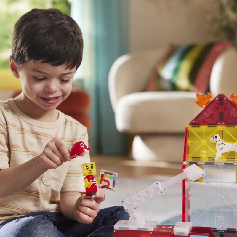 Klocki Magnetyczne Fire Station 50 el. MAGNA-TILES