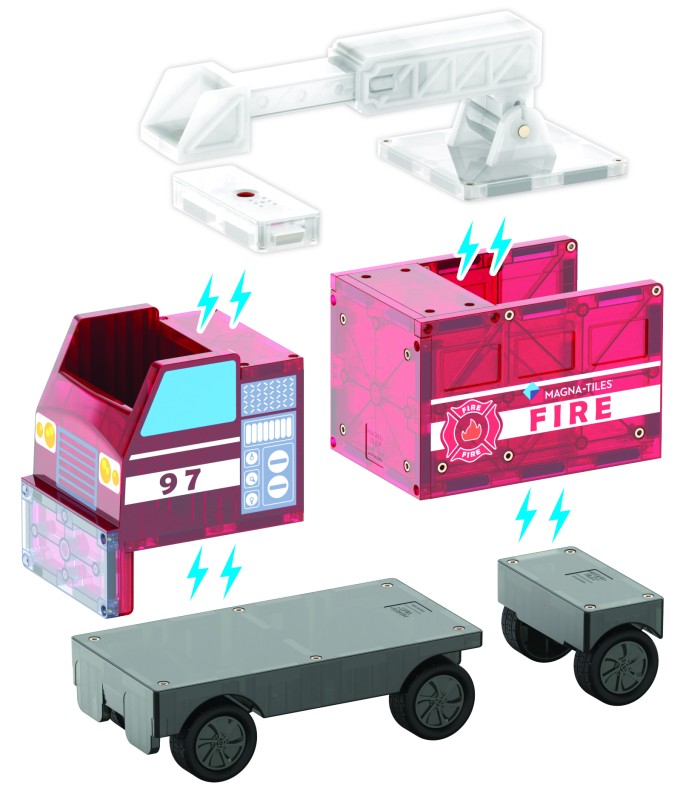 Klocki Magnetyczne Fire Station 50 el. MAGNA-TILES