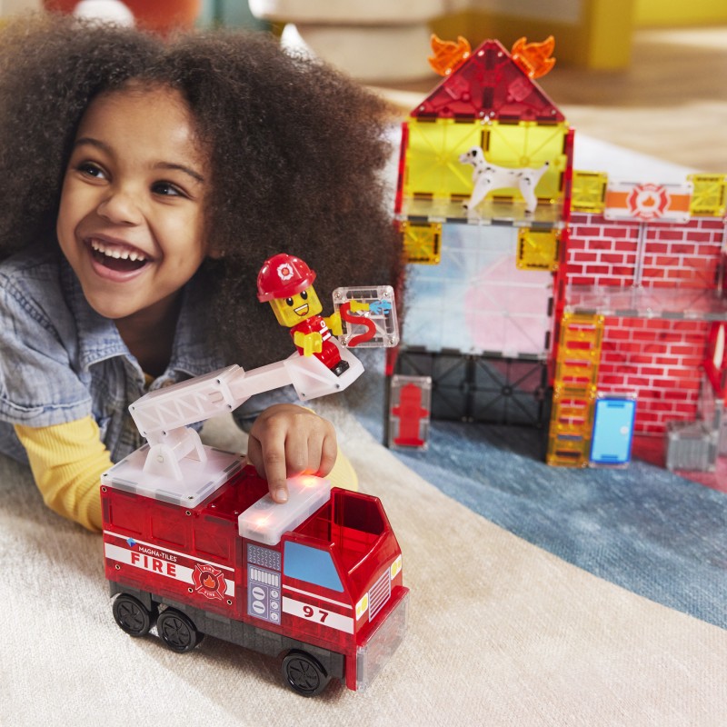 Klocki Magnetyczne Fire Station 50 el. MAGNA-TILES