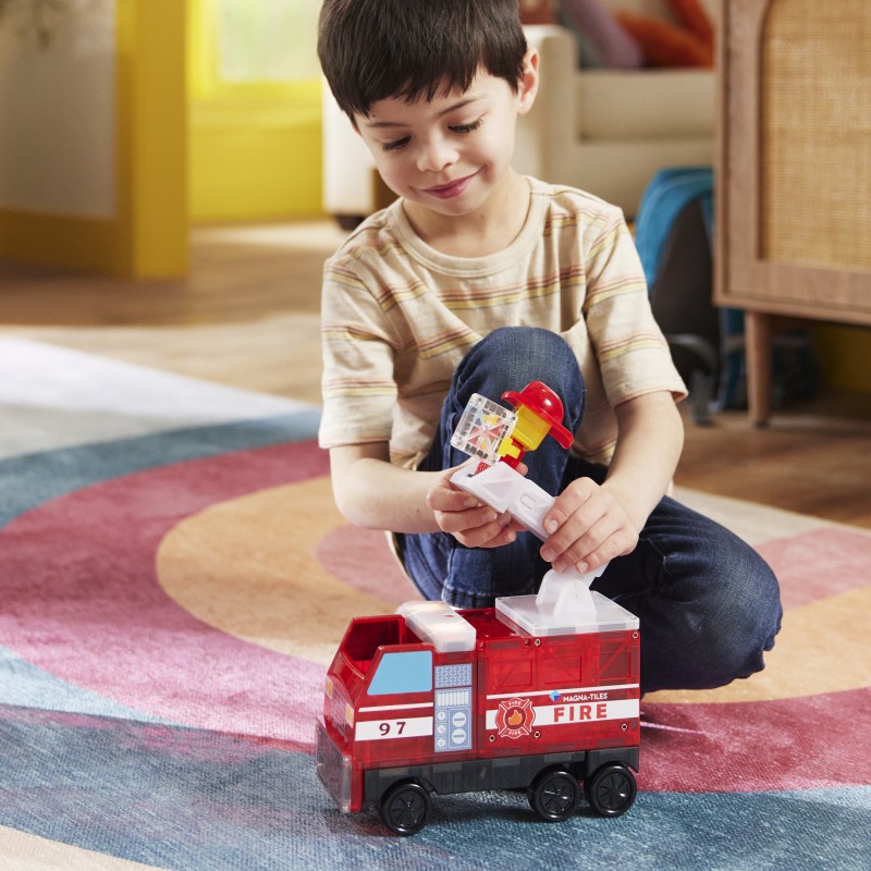 Klocki Magnetyczne Fire Station 50 el. MAGNA-TILES
