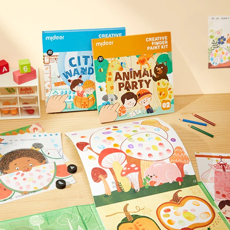 Kreatywny zestaw do malowania palcami Miejska wędrówka mideer