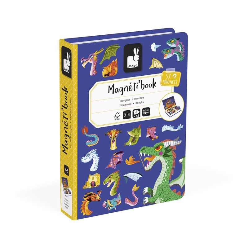 Magnetyczna układanka Smoki Magnetibook 3-8 lat Janod