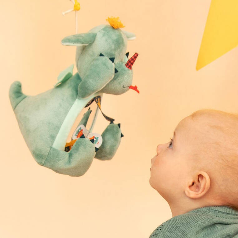 Przytulanka aktywizująca z lusterkiem A kuku Smok Joe 6 m+ Lilliputiens