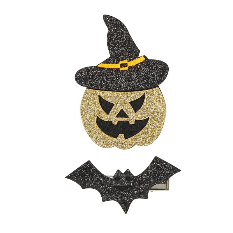 Spinki do włosów Halloween dynia i nietoperz 2 szt. Souza!