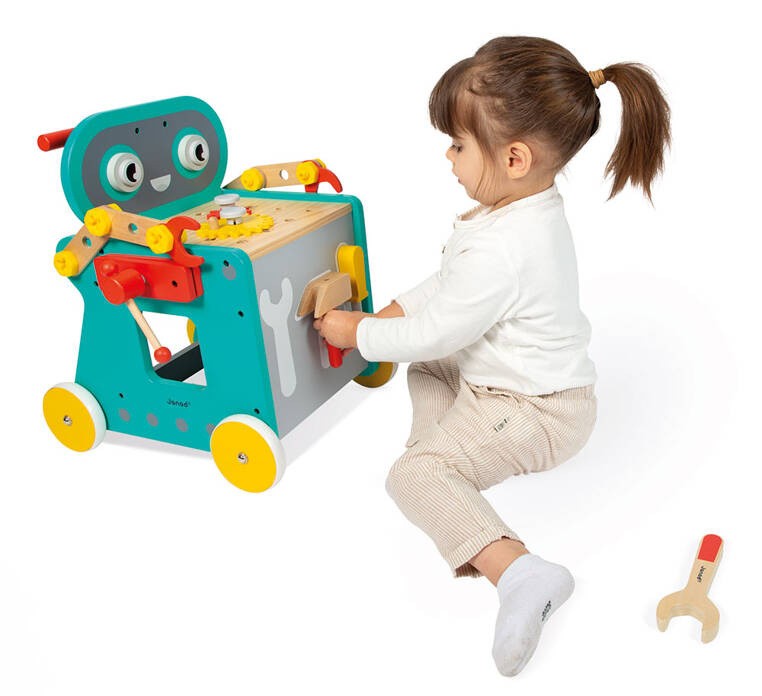 Wózek warsztat magnetyczny z narzędziami Robot Brico ‘Kids 18m+ Janod
