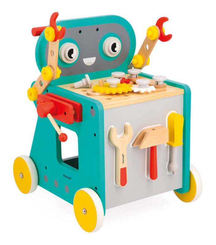 Wózek warsztat magnetyczny z narzędziami Robot Brico ‘Kids 18m+ Janod