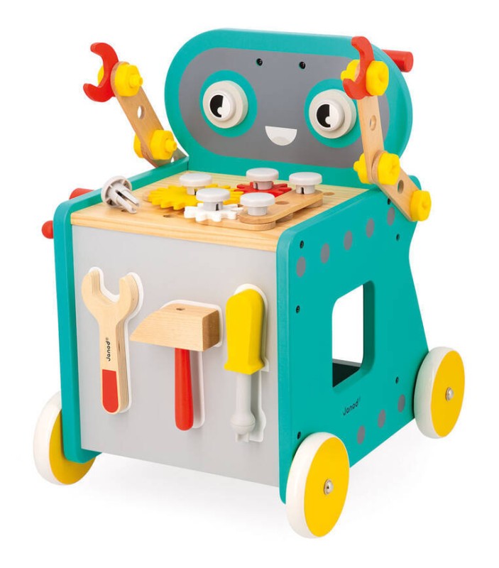 Wózek warsztat magnetyczny z narzędziami Robot Brico ‘Kids 18m+ Janod