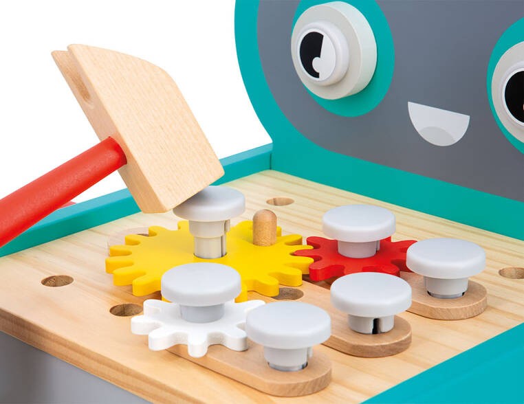 Wózek warsztat magnetyczny z narzędziami Robot Brico ‘Kids 18m+ Janod