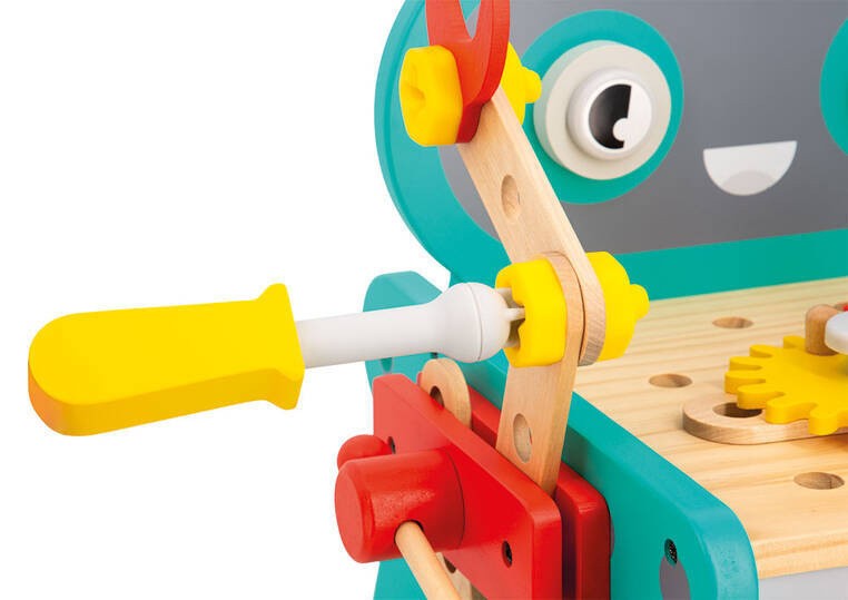 Wózek warsztat magnetyczny z narzędziami Robot Brico ‘Kids 18m+ Janod