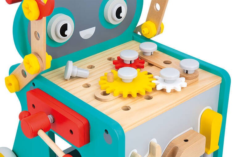 Wózek warsztat magnetyczny z narzędziami Robot Brico ‘Kids 18m+ Janod