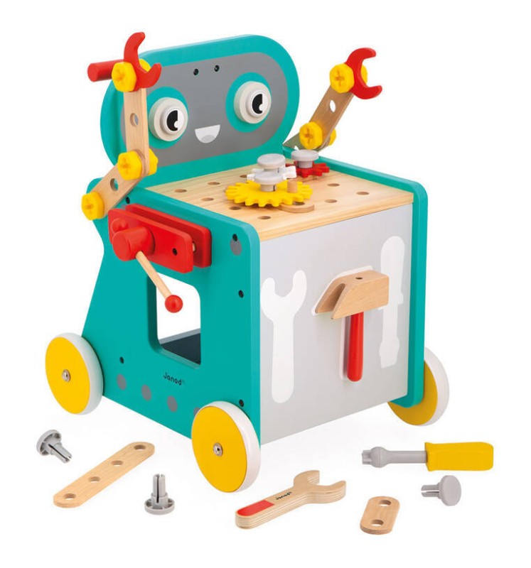 Wózek warsztat magnetyczny z narzędziami Robot Brico ‘Kids 18m+ Janod