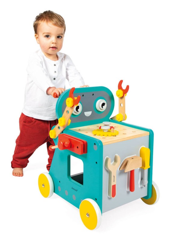 Wózek warsztat magnetyczny z narzędziami Robot Brico ‘Kids 18m+ Janod