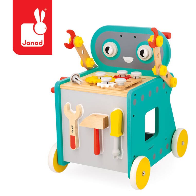 Wózek warsztat magnetyczny z narzędziami Robot Brico ‘Kids 18m+ Janod