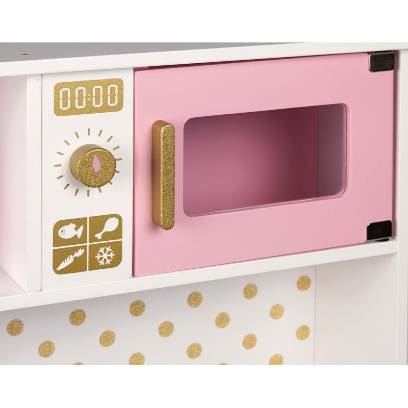 Duża kuchnia drewniana z dźwiękiem i 6 akcesoriami Candy Chic Janod