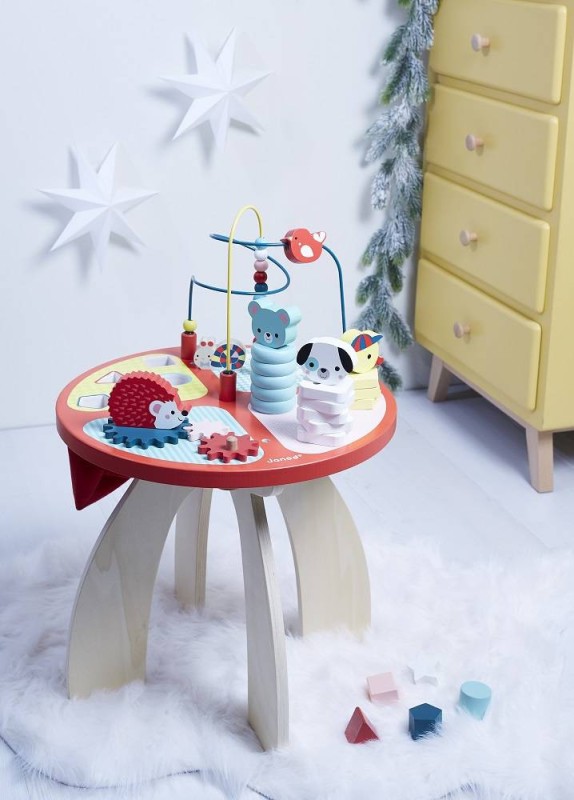 Stolik edukacyjny duży drewniany Baby Forest Janod