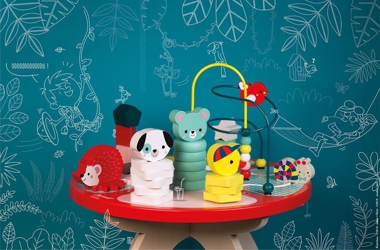 Stolik edukacyjny duży drewniany Baby Forest Janod