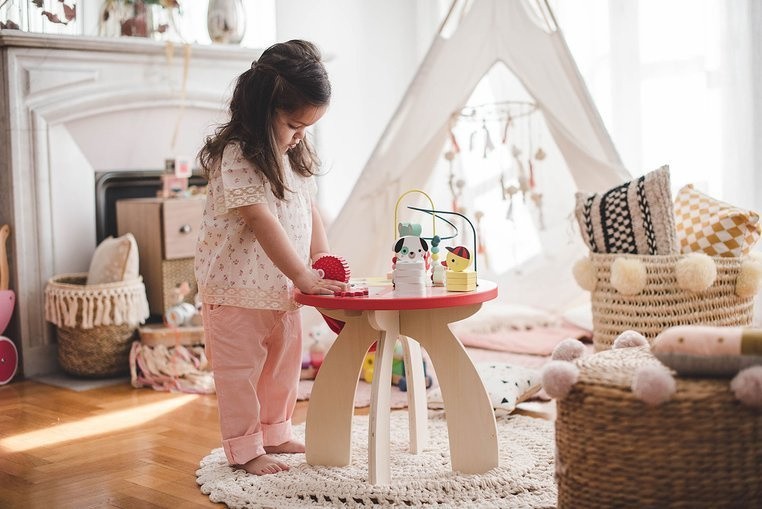 Stolik edukacyjny duży drewniany Baby Forest Janod