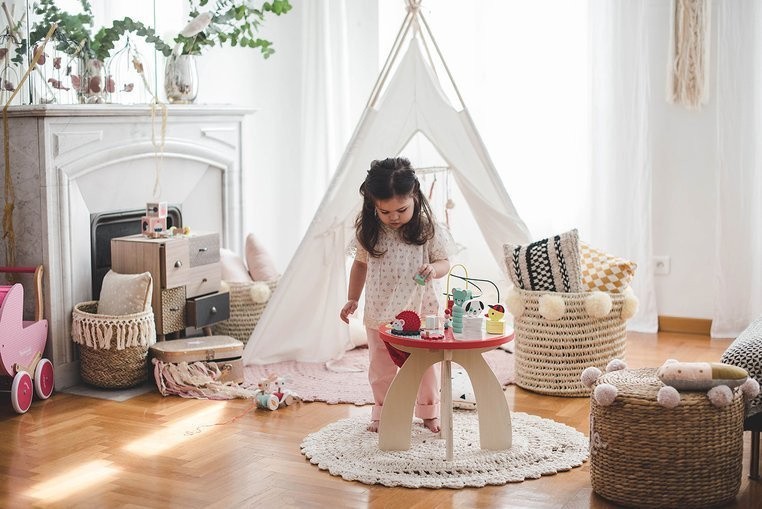 Stolik edukacyjny duży drewniany Baby Forest Janod
