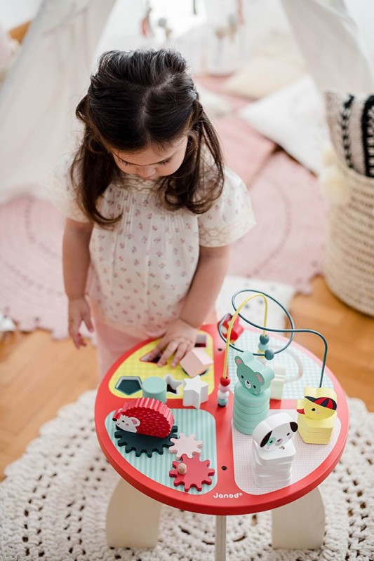 Stolik edukacyjny duży drewniany Baby Forest Janod