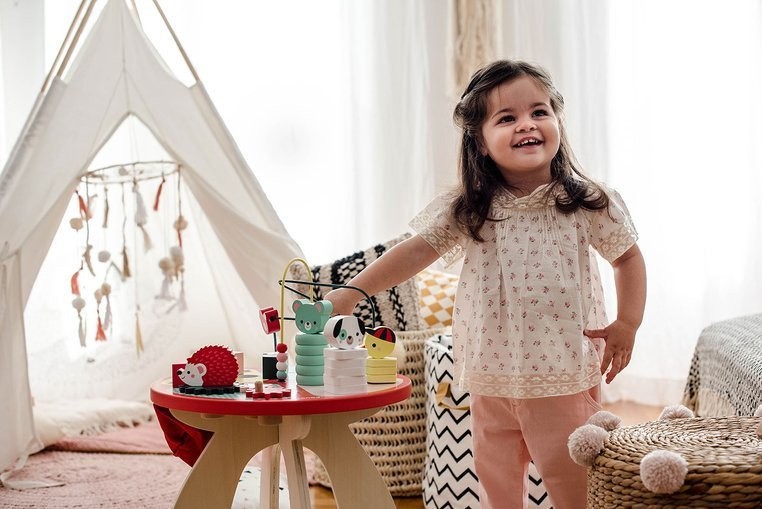 Stolik edukacyjny duży drewniany Baby Forest Janod