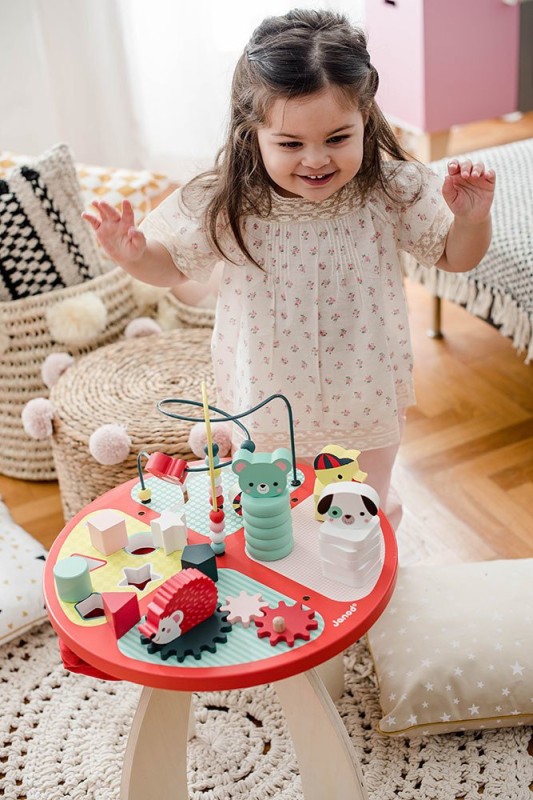 Stolik edukacyjny duży drewniany Baby Forest Janod