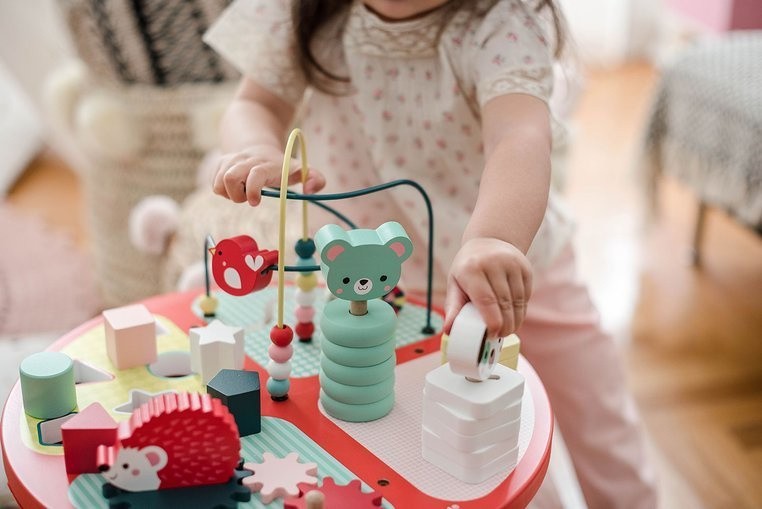 Stolik edukacyjny duży drewniany Baby Forest Janod