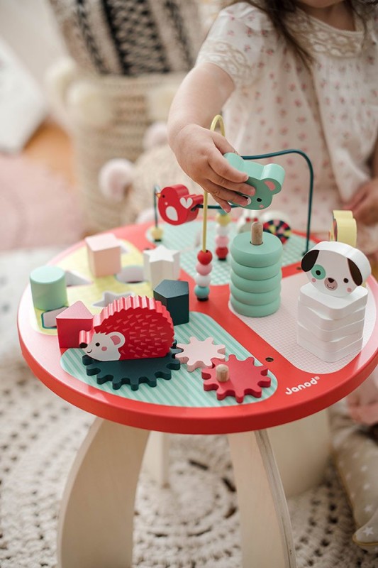 Stolik edukacyjny duży drewniany Baby Forest Janod