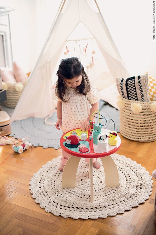 Stolik edukacyjny duży drewniany Baby Forest Janod