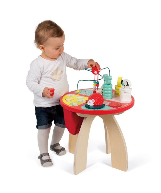 Stolik edukacyjny duży drewniany Baby Forest Janod