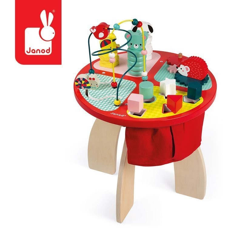 Stolik edukacyjny duży drewniany Baby Forest Janod