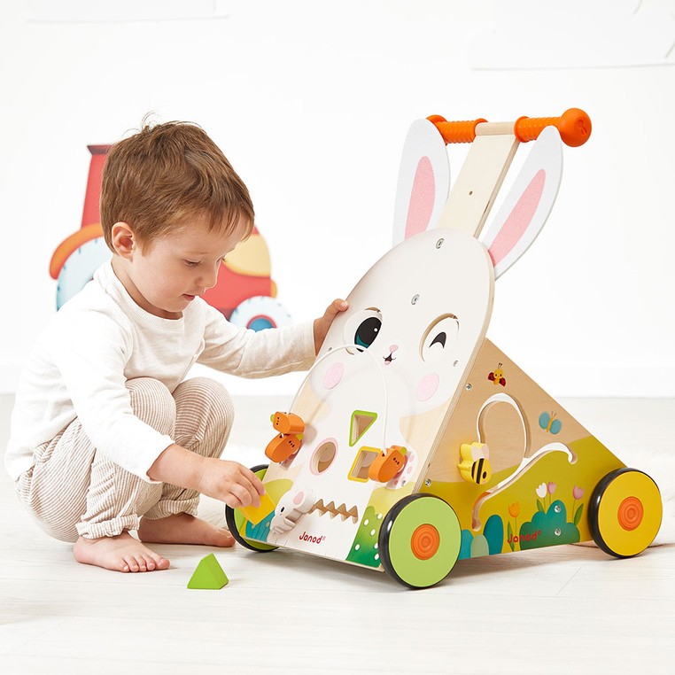 Wielofunkcyjny pchacz edukacyjny Farma 12 m+ Janod