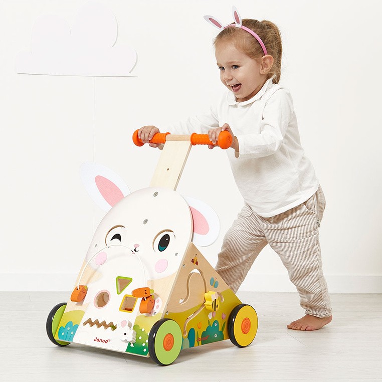 Wielofunkcyjny pchacz edukacyjny Farma 12 m+ Janod