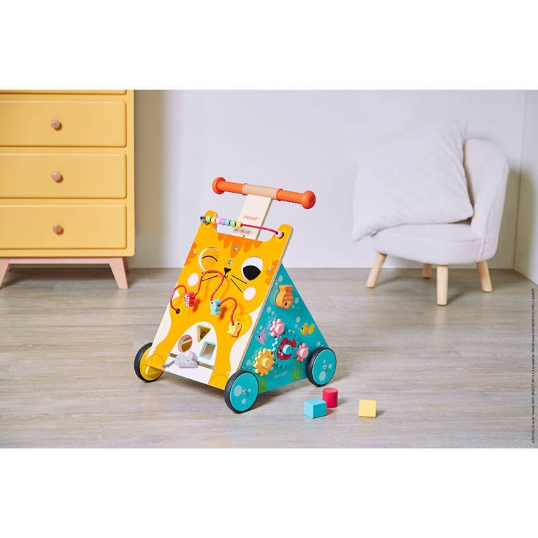 Wielofunkcyjny pchacz edukacyjny Kot Janod