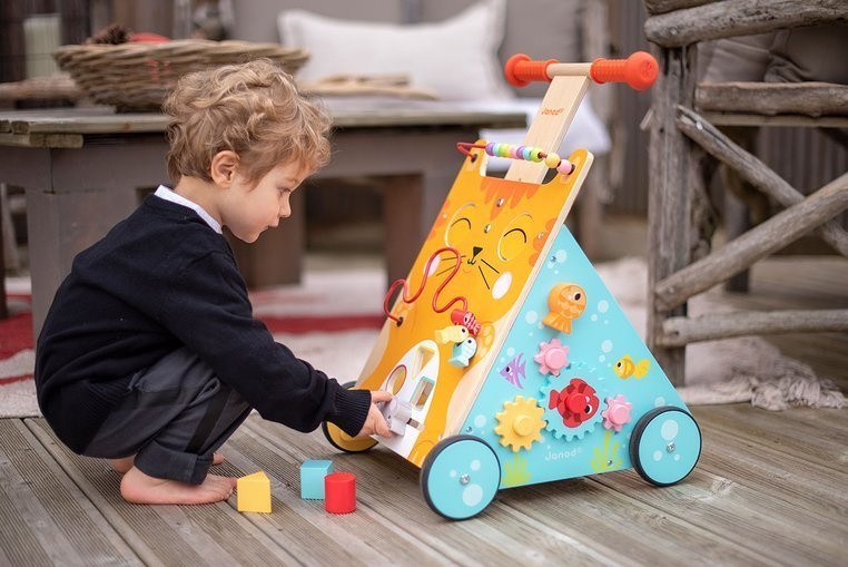 Wielofunkcyjny pchacz edukacyjny Kot Janod