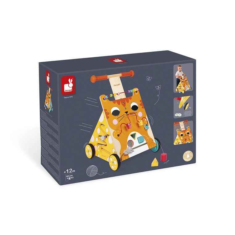 Wielofunkcyjny pchacz edukacyjny Kot Janod